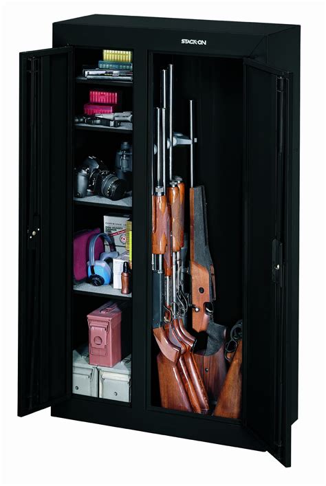 stack-on 10 gun heavy steel security cabinet review|stack able gun cabinet.